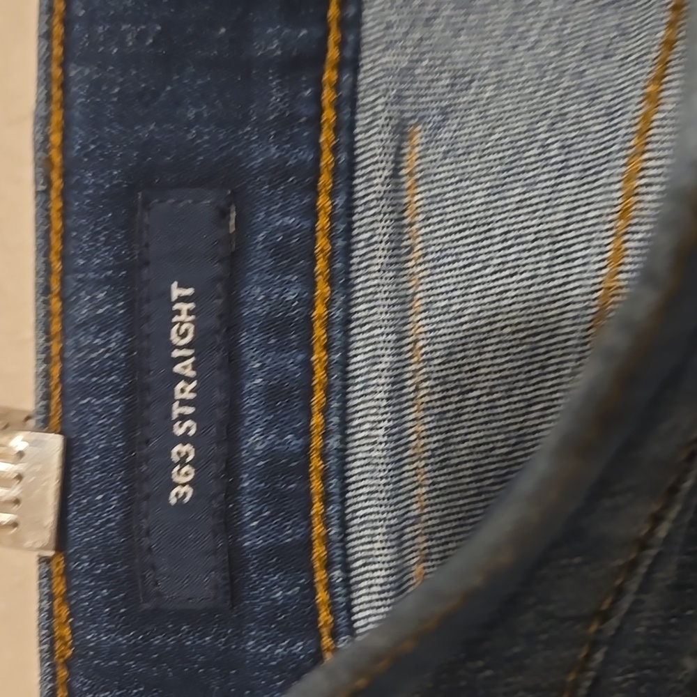 Mens Lucky Brand Dark Blue Straight Leg Jeans - Picture 3 of 6